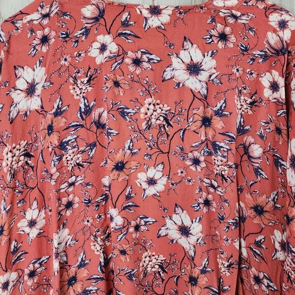 Knox Rose Desert Coral Floral Tassel Cardigan Size XS/S - Picture 11 of 11